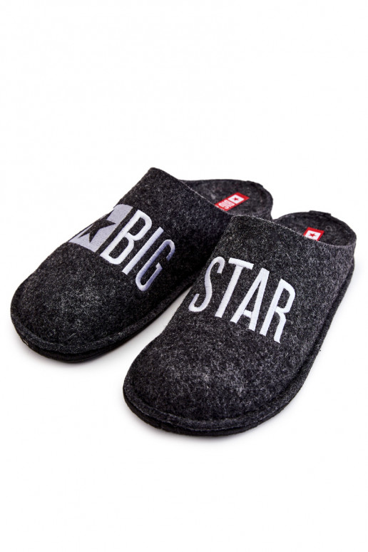 Chinelos masculinos clássicos Big Star KK176003 pretos