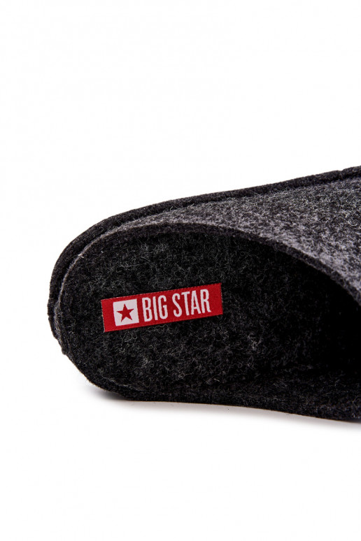 Chinelos masculinos clássicos Big Star KK176003 pretos Chinelos masculinos clássicos Big Star KK176003 pretos