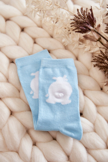 Meias de algodão Urso Branco cor menta