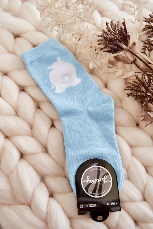 Meias de algodão Urso Branco cor menta Meias de algodão Urso Branco cor menta