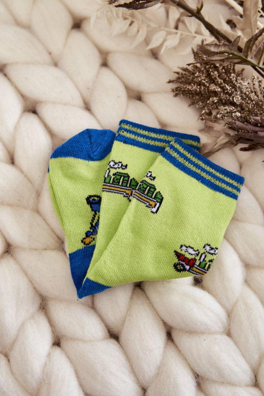 Meias infantis de algodão com estampas 5 unid. Cores diferentes Meias infantis de algodão com estampas 5 unid. Cores diferentes