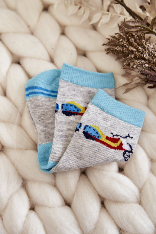 Meias infantis de algodão com estampas 5 unid. Cores diferentes