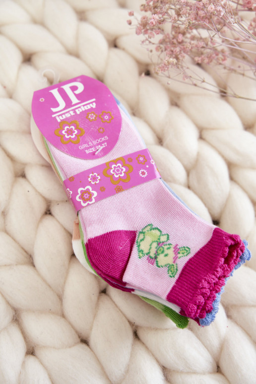 Meias exclusivas com coelhinhos 5 unid. Cores diferentes