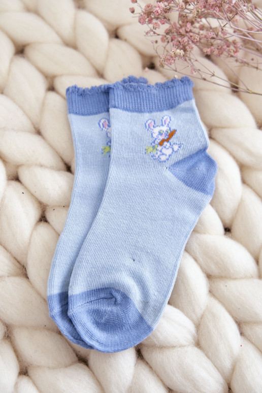 Meias exclusivas com coelhinhos 5 unid. Cores diferentes