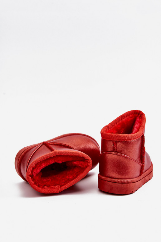 Botas de neve infantis quentes na cor vermelha Scooby Botas de neve infantis quentes na cor vermelha Scooby