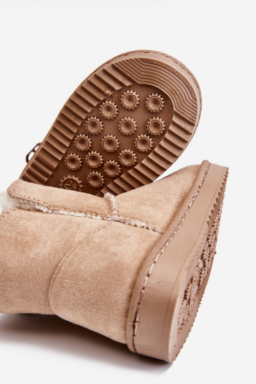 Botas de neve infantis de modelo resistente, aquecidas, bege Catellie Botas de neve infantis de modelo resistente, aquecidas, bege Catellie