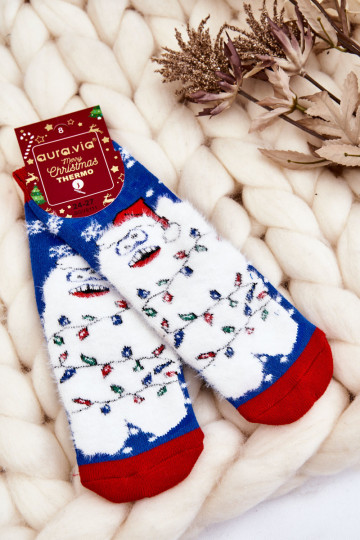 Meias infantis de natal na cor azul