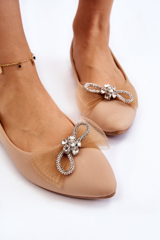 Bailarinas com nariz pontudo bege Luminous Bailarinas com nariz pontudo bege Luminous