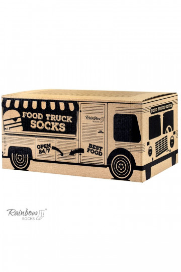 Conjunto de meias Food Truck Meias Caixa 3 pares