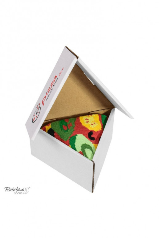 Meias coloridas em caixa 1 par Pizza
