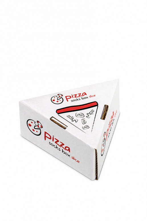 Meias coloridas em caixa 1 par Pizza