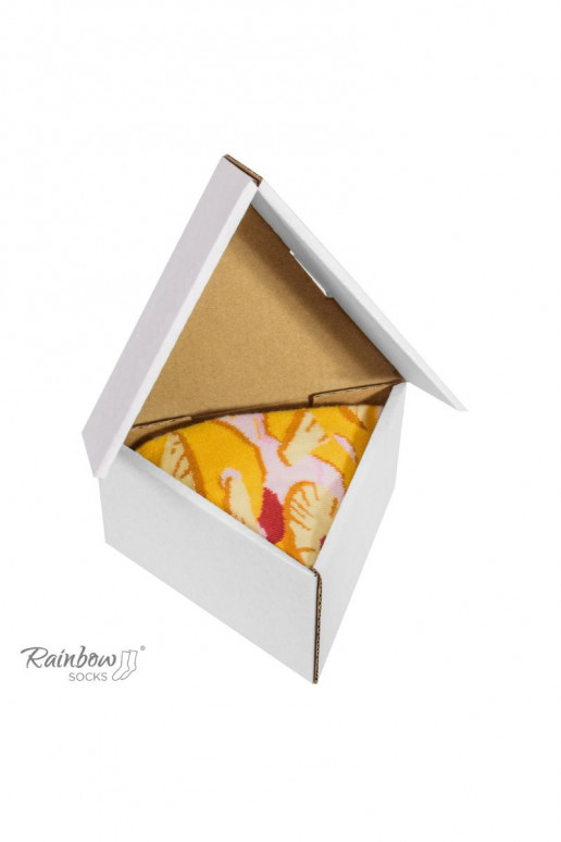Meias coloridas em caixa 1 par Pizza