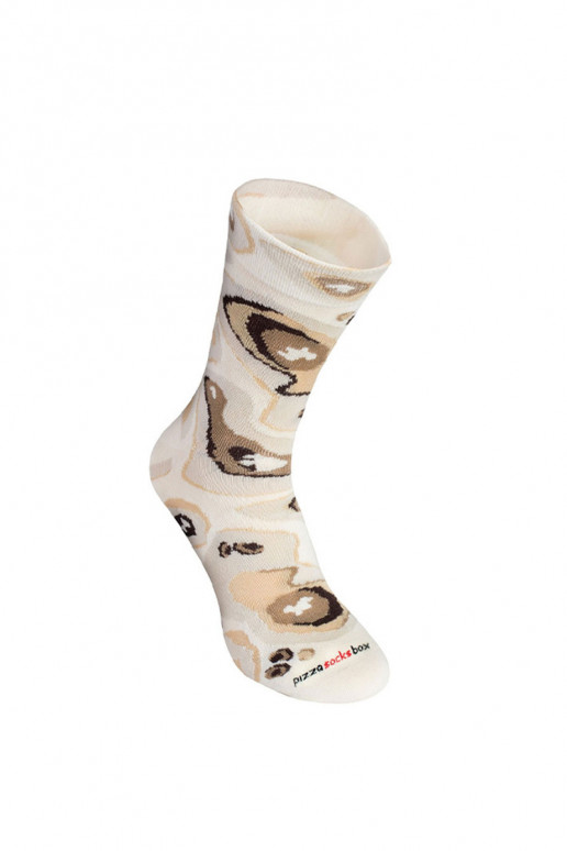 Meias coloridas em caixa Pizza 4 pares