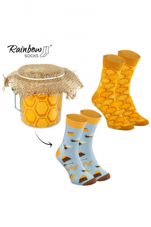 2 pares de meias coloridas