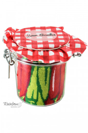 2 pares de meias coloridas em uma caixa