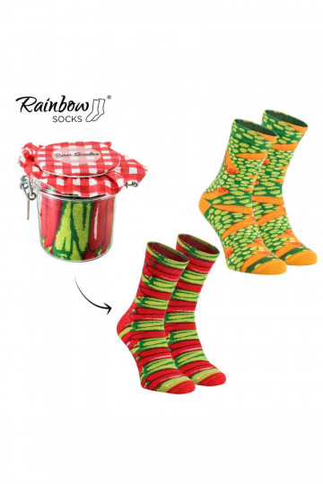 2 pares de meias coloridas em uma caixa 2