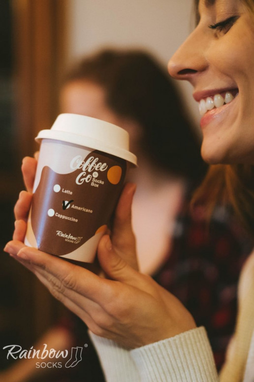 Meias coloridas em caixa Americano 1 par