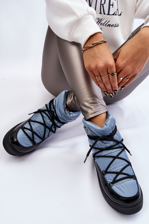 botas de neve com atacadores na cor azul Carrios botas de neve com atacadores na cor azul Carrios