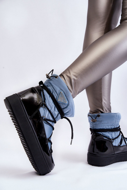 botas de neve com atacadores na cor azul Carrios botas de neve com atacadores na cor azul Carrios