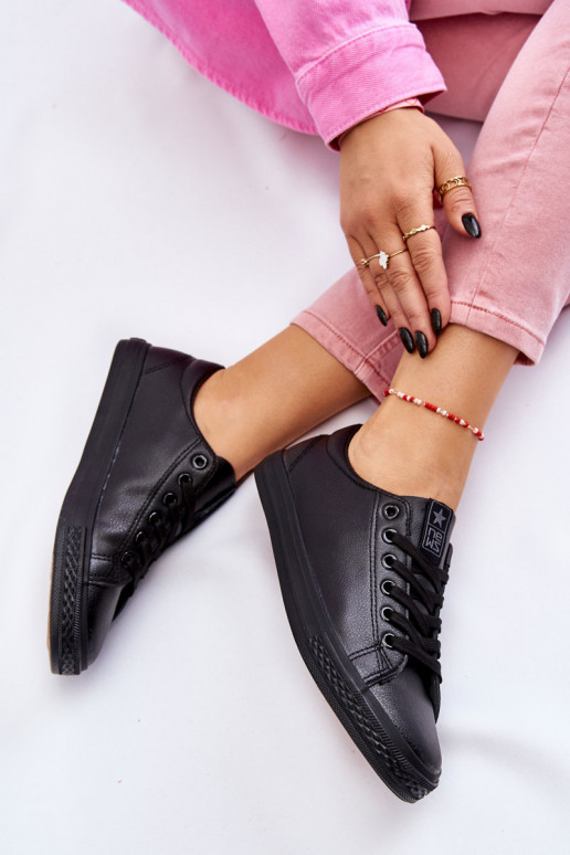 com alças Sapatos casuais modelo clássico na cor preta Misima