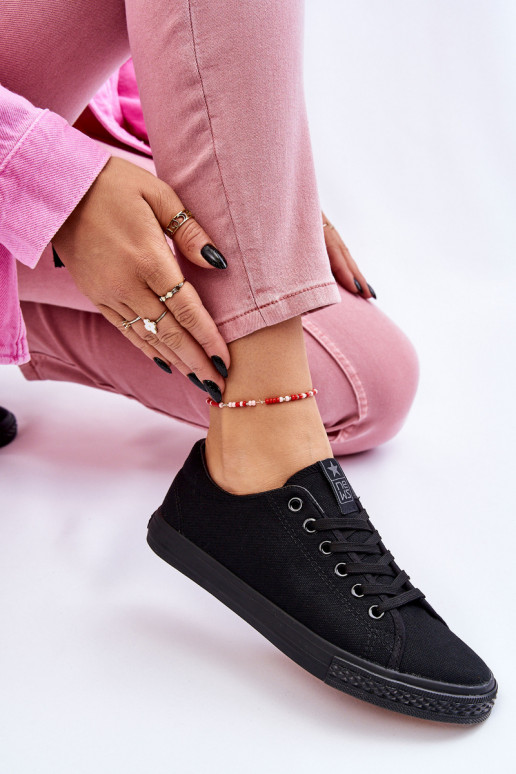 com alças Sapatos de lazer modelo clássico na cor preta Eleya