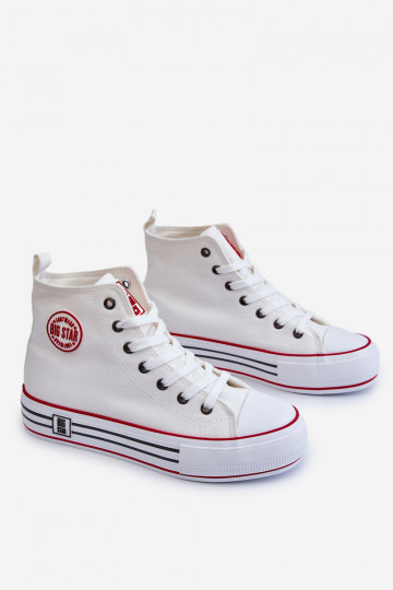 sapatos casuais com plataforma Big Star LL274185 cor branca