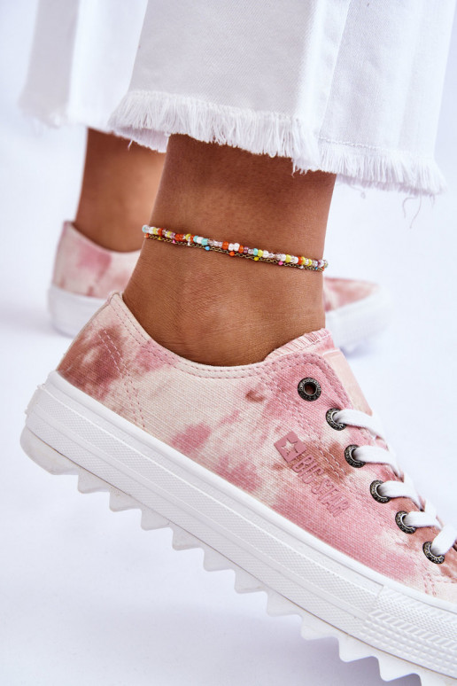 tênis de sola plana Big Star LL274044 cor rosa-bege tênis de sola plana Big Star LL274044 cor rosa-bege