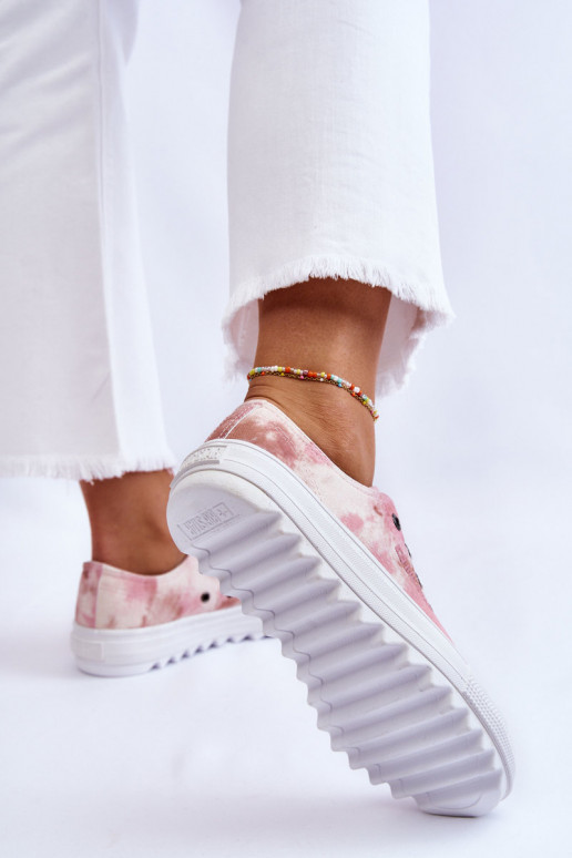 tênis de sola plana Big Star LL274044 cor rosa-bege tênis de sola plana Big Star LL274044 cor rosa-bege