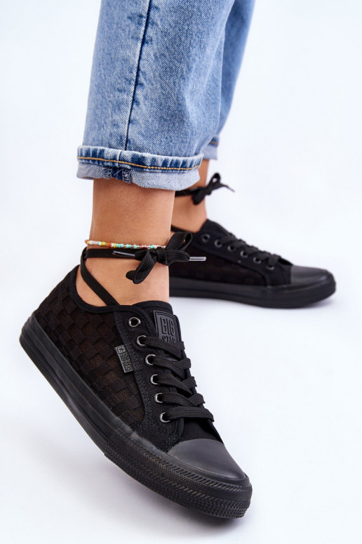 Modelo clássico de sapatilhas Big Star LL274072 cor preta Modelo clássico de sapatilhas Big Star LL274072 cor preta