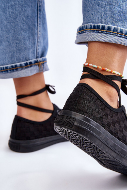 Modelo clássico de sapatilhas Big Star LL274072 cor preta Modelo clássico de sapatilhas Big Star LL274072 cor preta