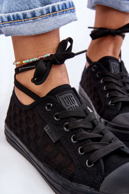 Modelo clássico de sapatilhas Big Star LL274072 cor preta Modelo clássico de sapatilhas Big Star LL274072 cor preta