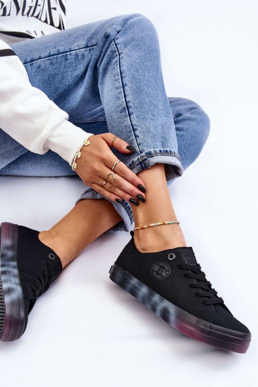 Sapatos femininos com plataforma colorida Big Star LL274239 preto Sapatos femininos com plataforma colorida Big Star LL274239 preto