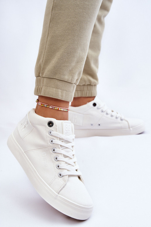 Sapatos de lazer modelo clássico com sola Big Star LL274002 cor branca Sapatos de lazer modelo clássico com sola Big Star LL274002 cor branca