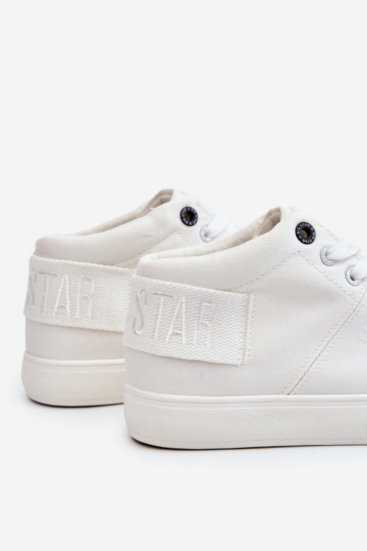 Sapatos de lazer modelo clássico com sola Big Star LL274002 cor branca Sapatos de lazer modelo clássico com sola Big Star LL274002 cor branca