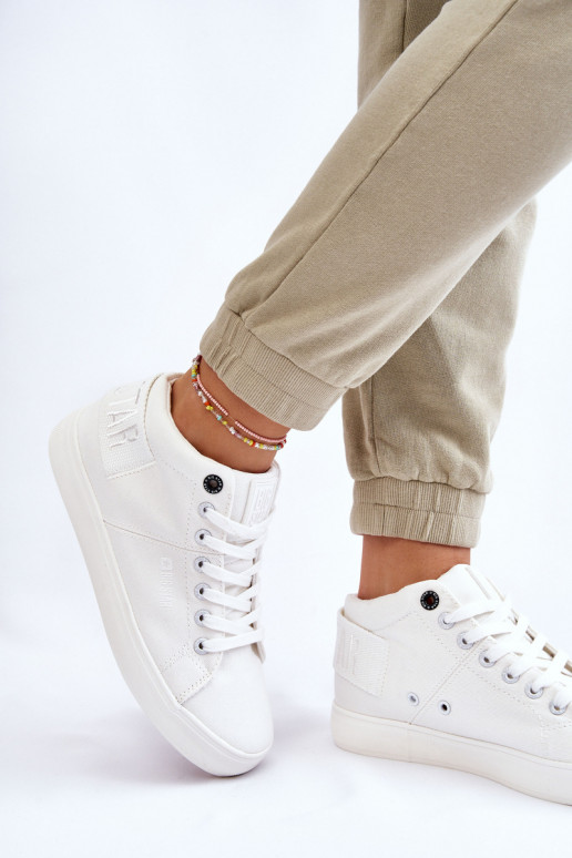 Sapatos de lazer modelo clássico com sola Big Star LL274002 cor branca Sapatos de lazer modelo clássico com sola Big Star LL274002 cor branca