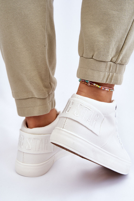 Sapatos de lazer modelo clássico com sola Big Star LL274002 cor branca Sapatos de lazer modelo clássico com sola Big Star LL274002 cor branca