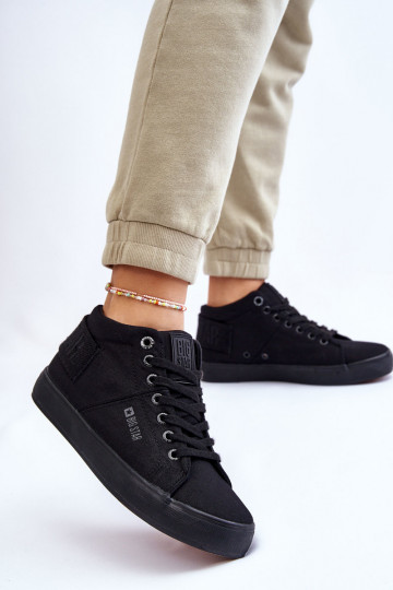 Sapatos de lazer modelo clássico com sola Big Star LL274001 cor preta