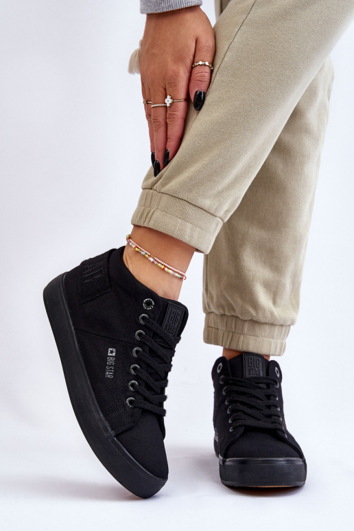 Sapatos de lazer modelo clássico com sola Big Star LL274001 cor preta Sapatos de lazer modelo clássico com sola Big Star LL274001 cor preta