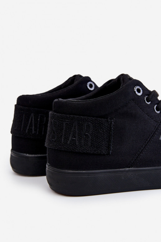 Sapatos de lazer modelo clássico com sola Big Star LL274001 cor preta Sapatos de lazer modelo clássico com sola Big Star LL274001 cor preta