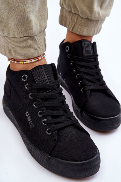 Sapatos de lazer modelo clássico com sola Big Star LL274001 cor preta Sapatos de lazer modelo clássico com sola Big Star LL274001 cor preta