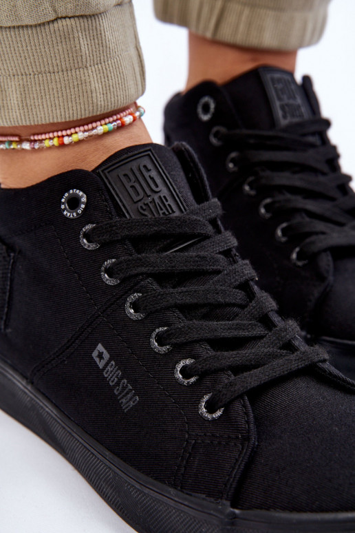 Sapatos de lazer modelo clássico com sola Big Star LL274001 cor preta Sapatos de lazer modelo clássico com sola Big Star LL274001 cor preta