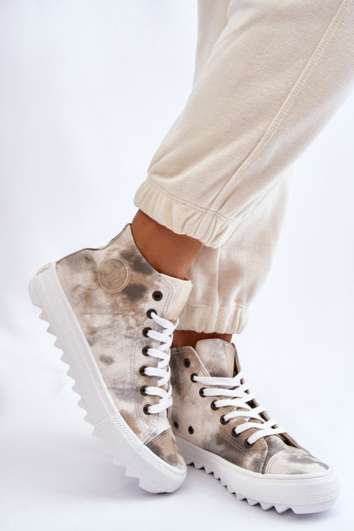 Sapatos de lazer Big Star LL274047 cor branco-verde Sapatos de lazer Big Star LL274047 cor branco-verde