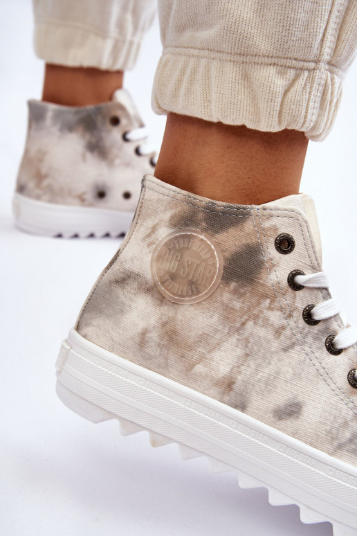 Sapatos de lazer Big Star LL274047 cor branco-verde Sapatos de lazer Big Star LL274047 cor branco-verde