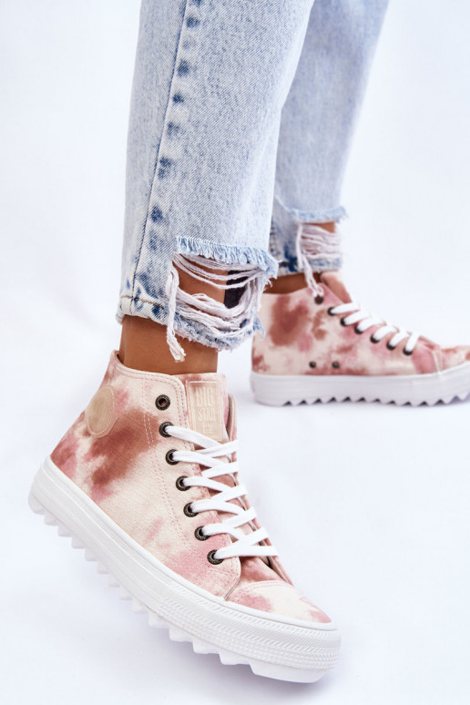 Sapatos casuais Big Star LL274048 bege-rosa