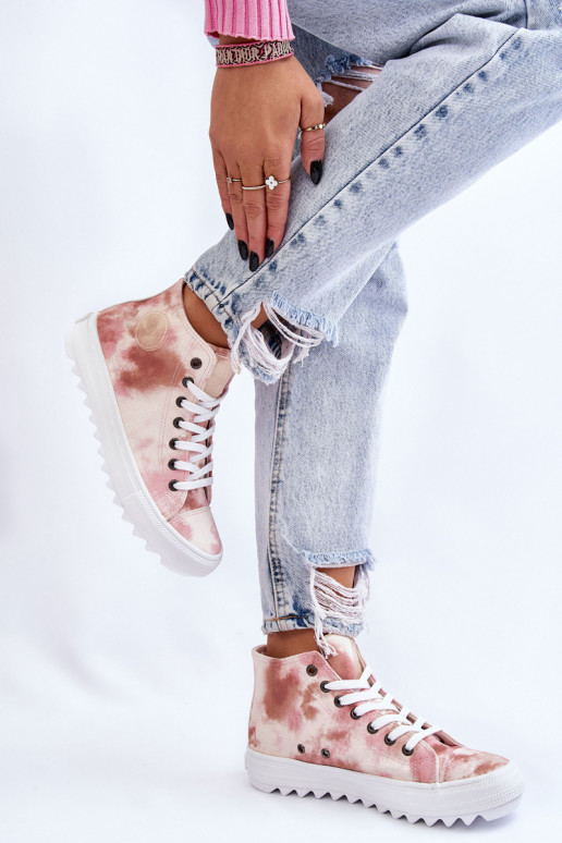 Sapatos casuais Big Star LL274048 bege-rosa