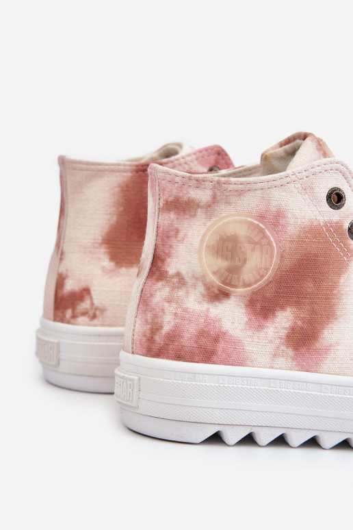 Sapatos casuais Big Star LL274048 bege-rosa