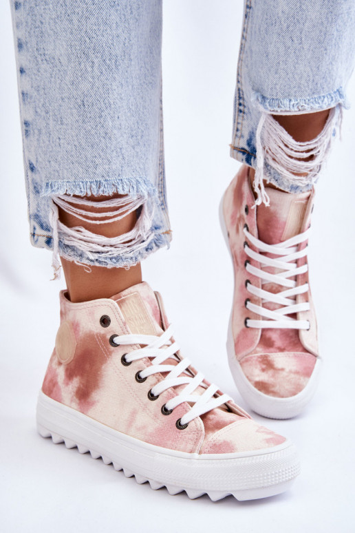 Sapatos casuais Big Star LL274048 bege-rosa