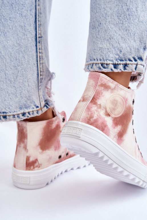 Sapatos casuais Big Star LL274048 bege-rosa