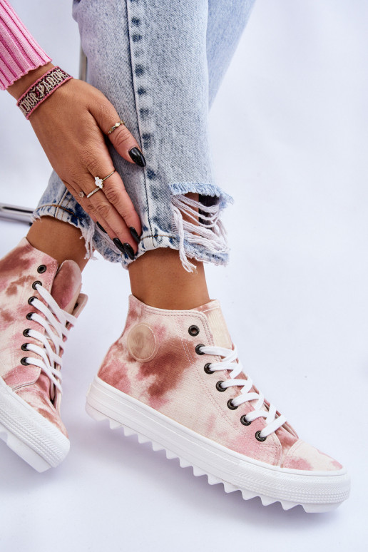 Sapatos casuais Big Star LL274048 bege-rosa Sapatos casuais Big Star LL274048 bege-rosa