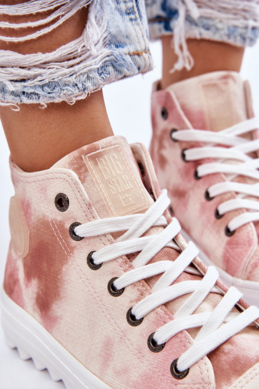 Sapatos casuais Big Star LL274048 bege-rosa Sapatos casuais Big Star LL274048 bege-rosa